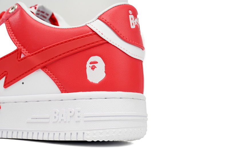 【AD1BP】白红大星 跑量款芭比猿猴漫威系列低帮板鞋 OZXSHM 191 306M A Bathing Ape Bape Sta Low White Red Star