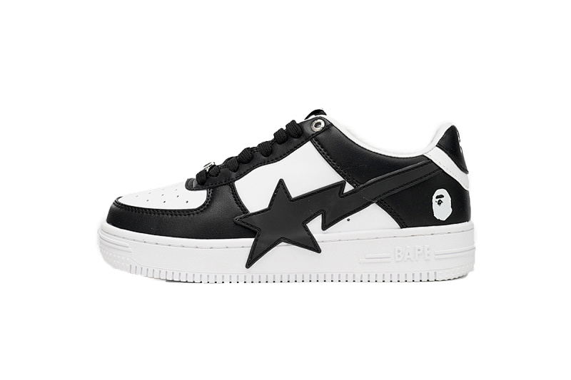 【AD1BP】黑白大星 跑量款芭比猿猴漫威系列低帮板鞋 OZXSH W291 306M A Bathing Ape Bape Sta Low Black And White Star
