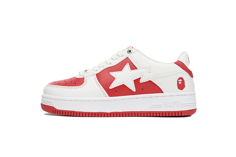 【AD1BP】白红皮面 跑量款芭比猿猴漫威系列低帮板鞋 OZXSH W291 328 A Bathing Ape Bape Sta Low Red And White