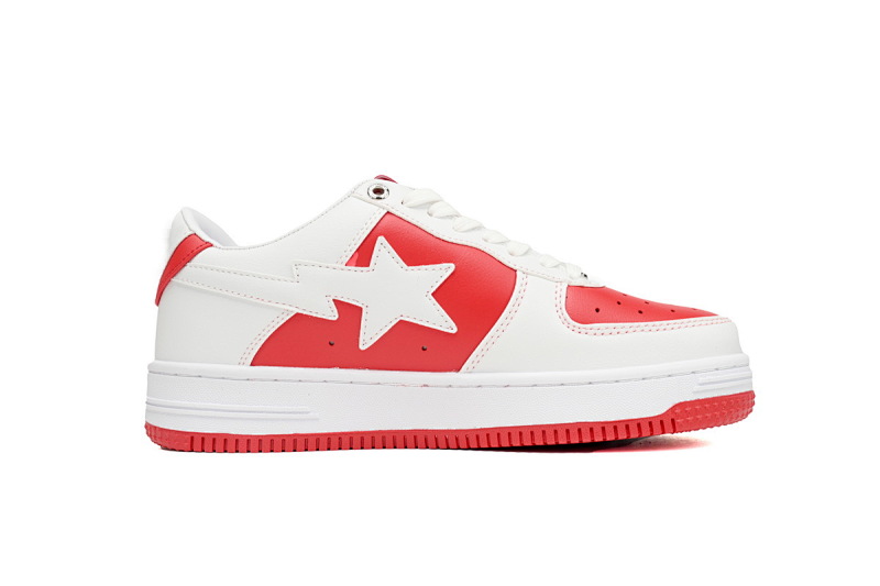 【AD1BP】白红皮面 跑量款芭比猿猴漫威系列低帮板鞋 OZXSH W291 328 A Bathing Ape Bape Sta Low Red And White
