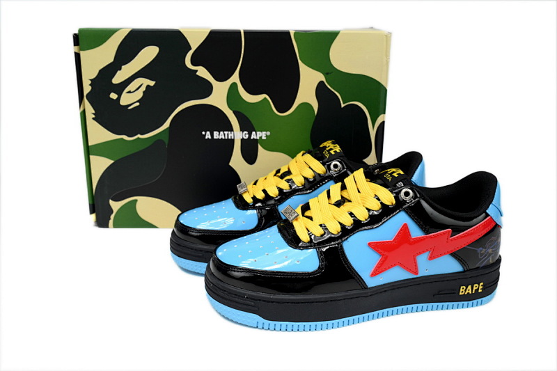 【AD1BP】黑寡妇 跑量款芭比猿猴漫威系列低帮板鞋 1I73-291-907 A Bathing Ape Bape Sta Low Black Widow