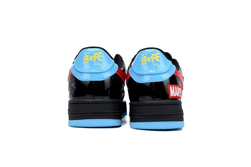 【AD1BP】黑寡妇 跑量款芭比猿猴漫威系列低帮板鞋 1I73-291-907 A Bathing Ape Bape Sta Low Black Widow