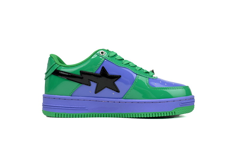【AD1BP】绿巨人 跑量款芭比猿猴漫威系列低帮板鞋 1I73-291-904 A Bathing Ape Bape Sta Low The Hulk