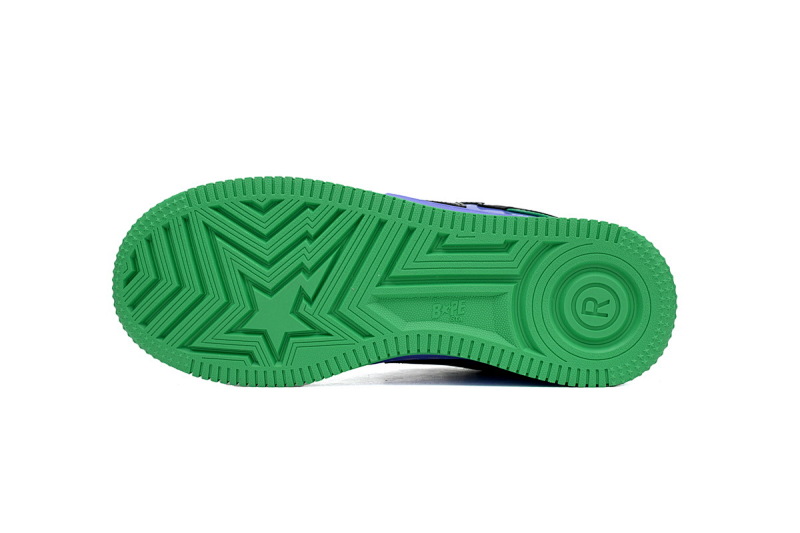 【AD1BP】绿巨人 跑量款芭比猿猴漫威系列低帮板鞋 1I73-291-904 A Bathing Ape Bape Sta Low The Hulk
