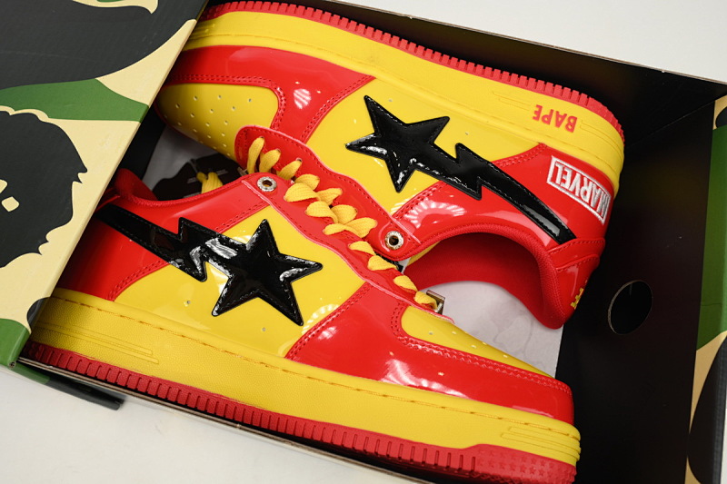 【AD1BP】钢铁侠 跑量款芭比猿猴漫威系列低帮板鞋 1I73-291-902 A Bathing Ape Bape Sta Low Lron Man