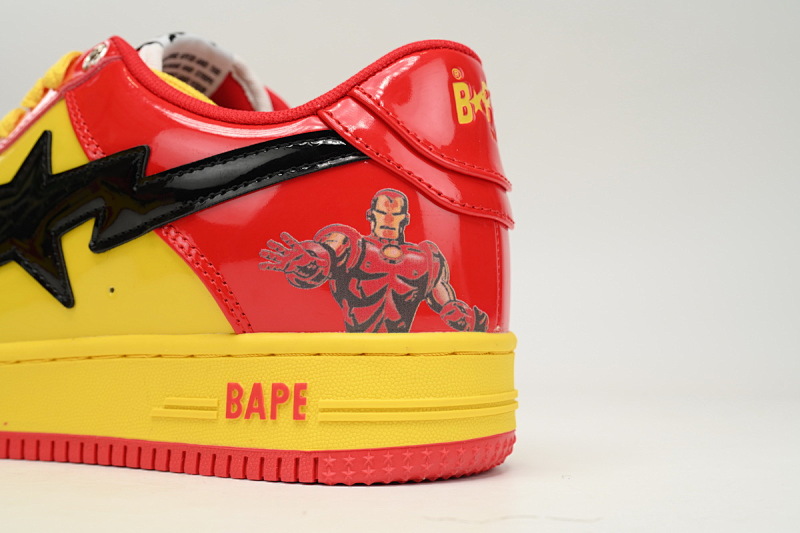 【AD1BP】钢铁侠 跑量款芭比猿猴漫威系列低帮板鞋 1I73-291-902 A Bathing Ape Bape Sta Low Lron Man