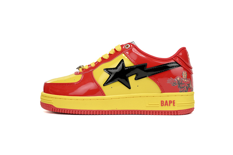 【AD1BP】钢铁侠 跑量款芭比猿猴漫威系列低帮板鞋 1I73-291-902 A Bathing Ape Bape Sta Low Lron Man