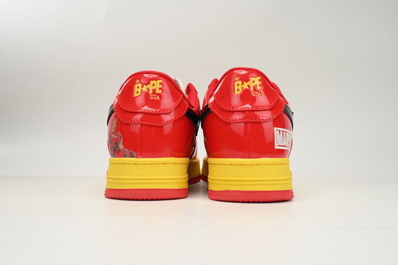 【AD1BP】钢铁侠 跑量款芭比猿猴漫威系列低帮板鞋 1I73-291-902 A Bathing Ape Bape Sta Low Lron Man