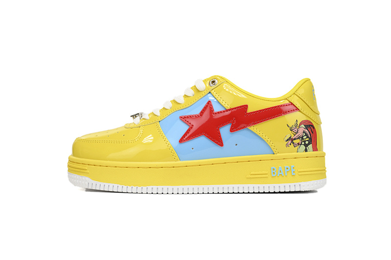 【AD1BP】雷神 跑量款芭比猿猴漫威系列低帮板鞋 1I73-291-905 A Bathing Ape Bape Sta Low Thor