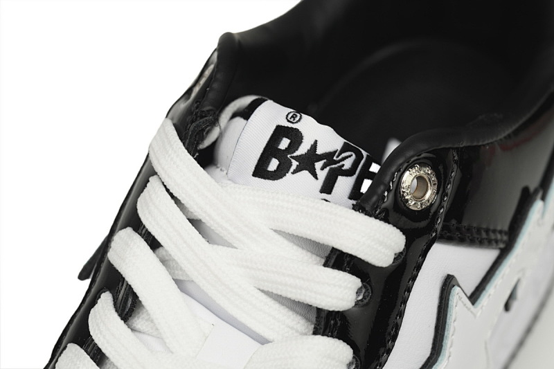 【AD1BP】黑白熊猫 跑量款芭比猿猴低帮板鞋 1H70-191-001 A Bathing Ape Bape Sta Low Black White