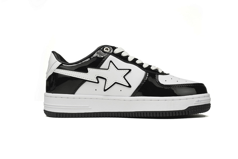 【AD1BP】黑白熊猫 跑量款芭比猿猴低帮板鞋 1H70-191-001 A Bathing Ape Bape Sta Low Black White