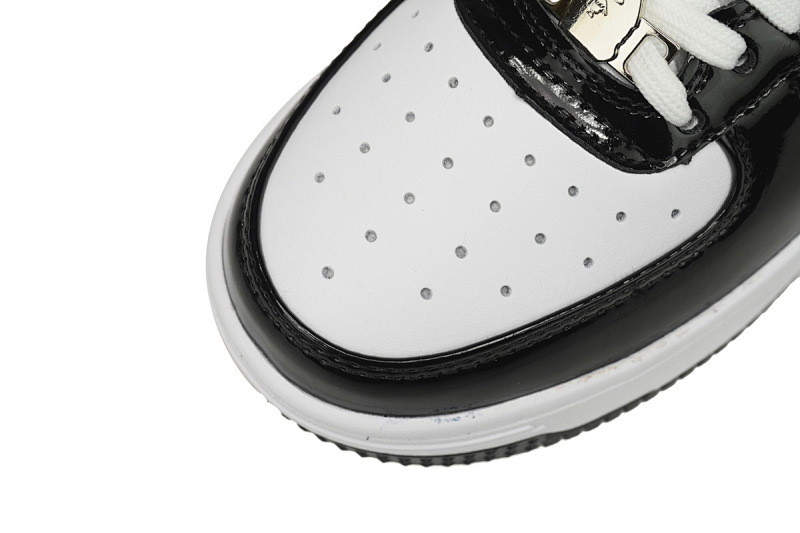 【AD1BP】黑白熊猫 跑量款芭比猿猴低帮板鞋 1H70-191-001 A Bathing Ape Bape Sta Low Black White