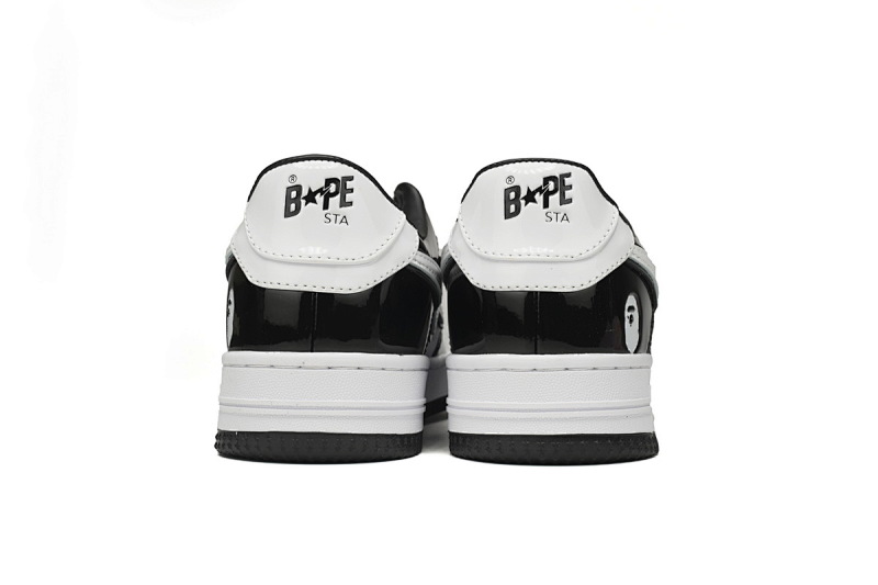 【AD1BP】黑白熊猫 跑量款芭比猿猴低帮板鞋 1H70-191-001 A Bathing Ape Bape Sta Low Black White