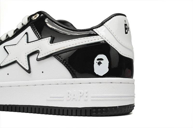 【AD1BP】黑白熊猫 跑量款芭比猿猴低帮板鞋 1H70-191-001 A Bathing Ape Bape Sta Low Black White