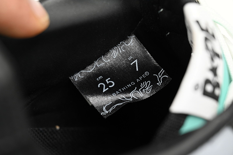 【AD1BP】灰黑绿色-12 跑量款芭比猿猴低帮板鞋 1H70-191-002 A Bathing Ape Bape Sta Low Grey Black Green