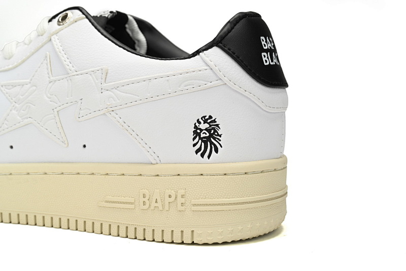 【AD1BP】白黑米-19 跑量款芭比猿猴低帮板鞋 1H70-191-022 A Bathing Ape Bape Sta Low White And Black Rice