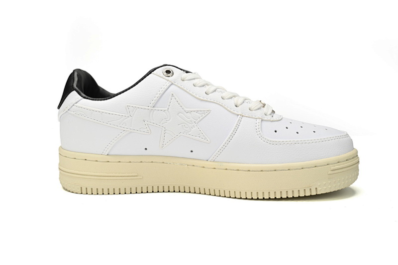 【AD1BP】白黑米-19 跑量款芭比猿猴低帮板鞋 1H70-191-022 A Bathing Ape Bape Sta Low White And Black Rice