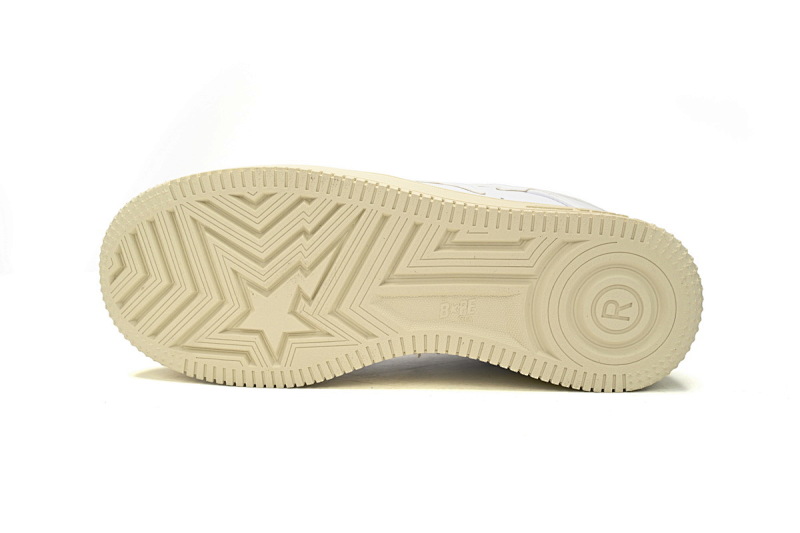 【AD1BP】白黑米-19 跑量款芭比猿猴低帮板鞋 1H70-191-022 A Bathing Ape Bape Sta Low White And Black Rice