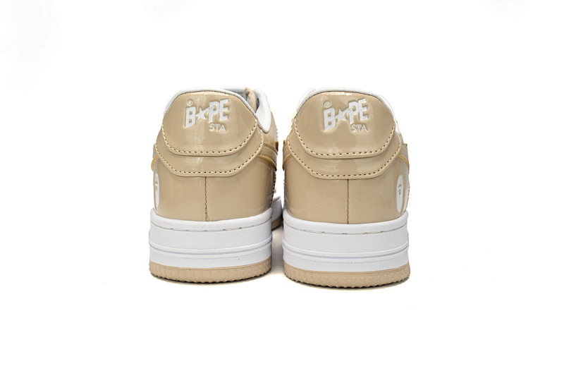 【AD1BP】棕白镜面-26 跑量款芭比猿猴低帮板鞋 1170-191-022 A Bathing Ape Bape Sta Low Brown White Mirror Surface
