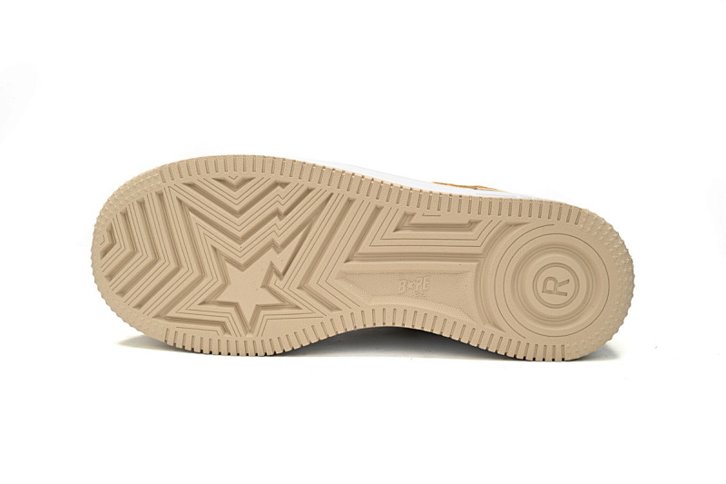 【AD1BP】棕白镜面-26 跑量款芭比猿猴低帮板鞋 1170-191-022 A Bathing Ape Bape Sta Low Brown White Mirror Surface