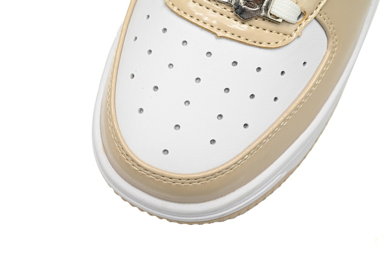 【AD1BP】棕白镜面-26 跑量款芭比猿猴低帮板鞋 1170-191-022 A Bathing Ape Bape Sta Low Brown White Mirror Surface