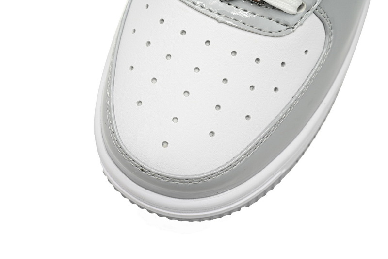 【AD1BP】白浅灰-54 跑量款芭比猿猴低帮板鞋 1170-191-021 A Bathing Ape Bape Sta Low White Grey Rao Noodles