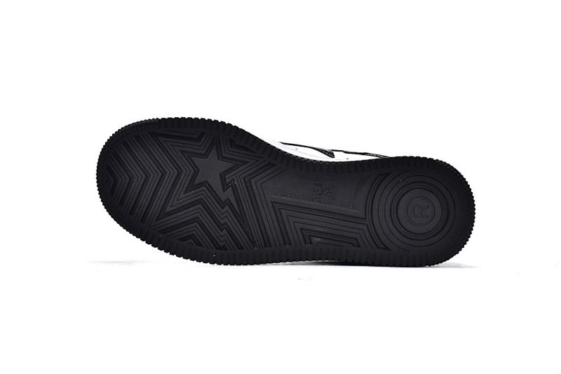 【AD1BP】白黑镜面 跑量款芭比猿猴低帮板鞋 1H70-191-001 A Bathing Ape Bape Sta Low Black White