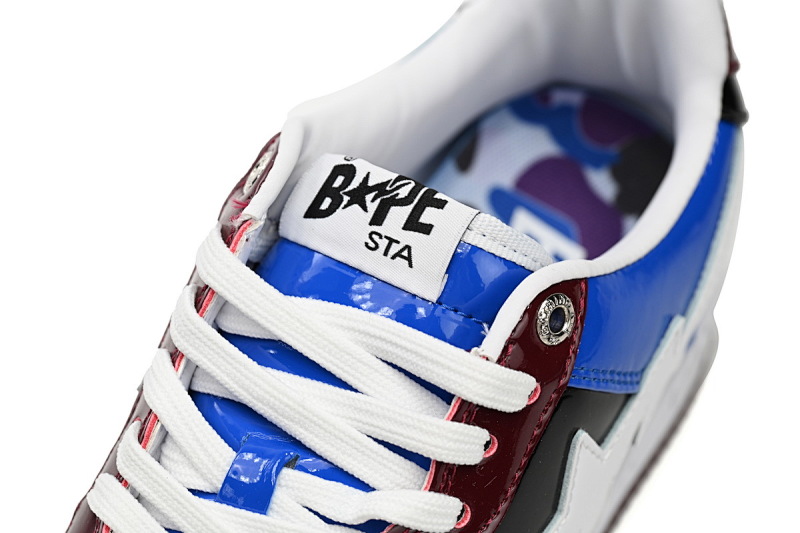 【AD1BP】白酒红蓝-53 跑量款芭比猿猴低帮板鞋 1H22-191-027 A Bathing Ape Bape Sta Low Baijiu red blue