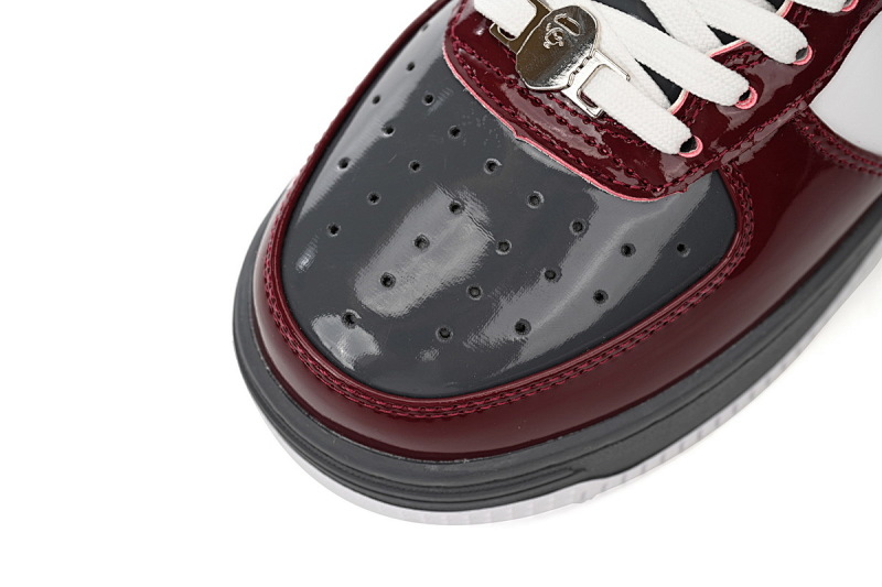 【AD1BP】酒红灰-52 跑量款芭比猿猴低帮板鞋 1180-191-0096 A Bathing Ape Bape Sta Low Sprinkle Red