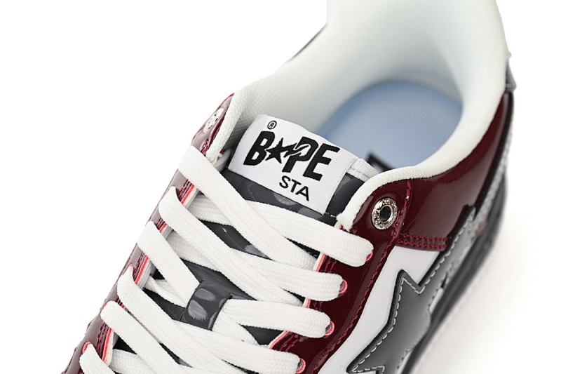 【AD1BP】酒红灰-52 跑量款芭比猿猴低帮板鞋 1180-191-0096 A Bathing Ape Bape Sta Low Sprinkle Red