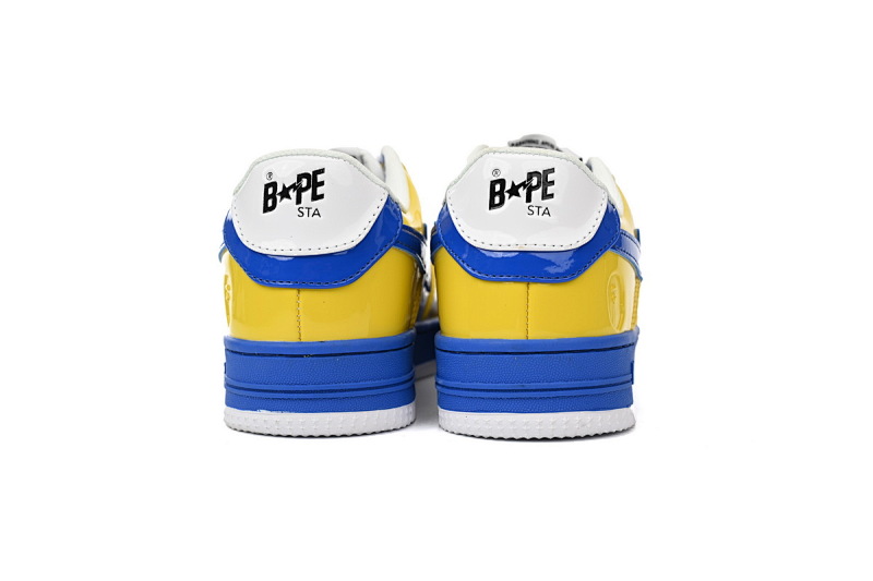 【AD1BP】白宝兰黄-50 跑量款芭比猿猴低帮板鞋 1180-191-006 A Bathing Ape Bape Sta Low White Baolan Yellow