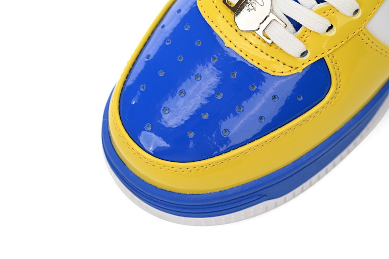 【AD1BP】白宝兰黄-50 跑量款芭比猿猴低帮板鞋 1180-191-006 A Bathing Ape Bape Sta Low White Baolan Yellow