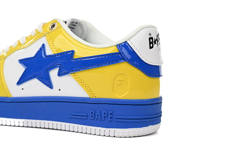 【AD1BP】白宝兰黄-50 跑量款芭比猿猴低帮板鞋 1180-191-006 A Bathing Ape Bape Sta Low White Baolan Yellow