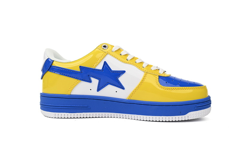 【AD1BP】白宝兰黄-50 跑量款芭比猿猴低帮板鞋 1180-191-006 A Bathing Ape Bape Sta Low White Baolan Yellow