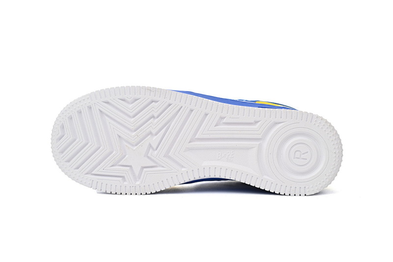 【AD1BP】白宝兰黄-50 跑量款芭比猿猴低帮板鞋 1180-191-006 A Bathing Ape Bape Sta Low White Baolan Yellow