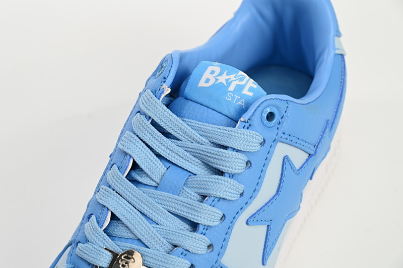 【AD1BP】全天蓝-43 跑量款芭比猿猴低帮板鞋 OZXSHM-191-006K A Bathing Ape Bape Sta Low  All Sky Blue