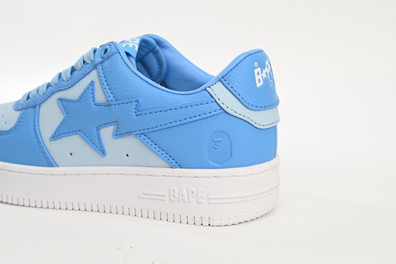 【AD1BP】全天蓝-43 跑量款芭比猿猴低帮板鞋 OZXSHM-191-006K A Bathing Ape Bape Sta Low  All Sky Blue