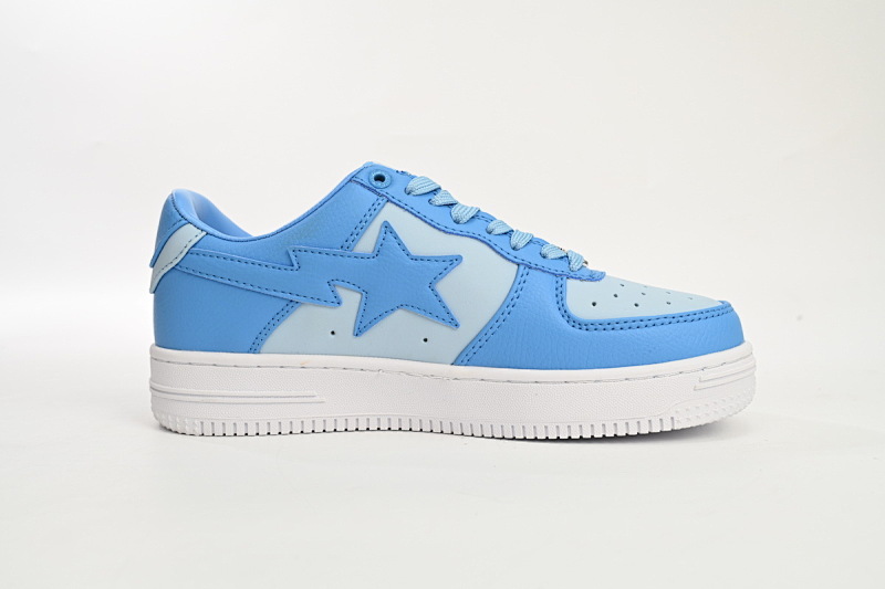【AD1BP】全天蓝-43 跑量款芭比猿猴低帮板鞋 OZXSHM-191-006K A Bathing Ape Bape Sta Low  All Sky Blue