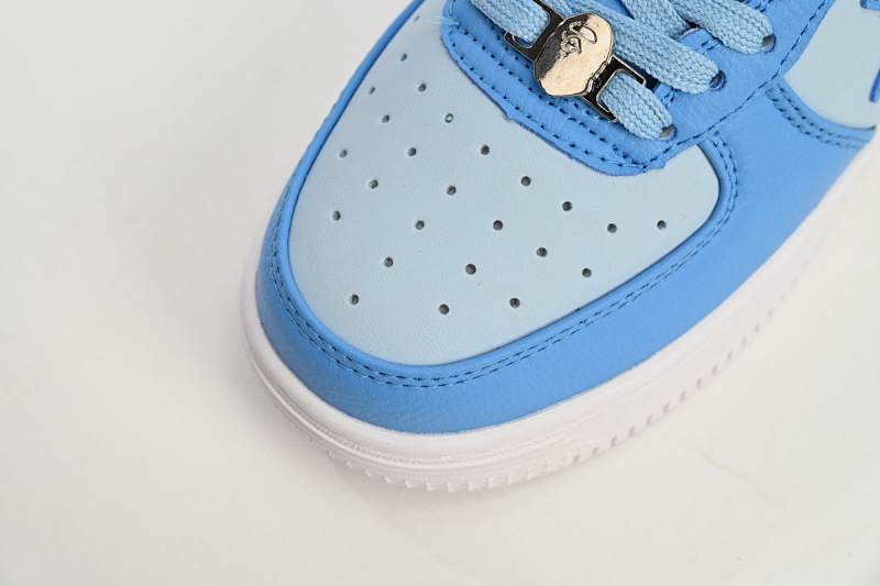 【AD1BP】全天蓝-43 跑量款芭比猿猴低帮板鞋 OZXSHM-191-006K A Bathing Ape Bape Sta Low  All Sky Blue