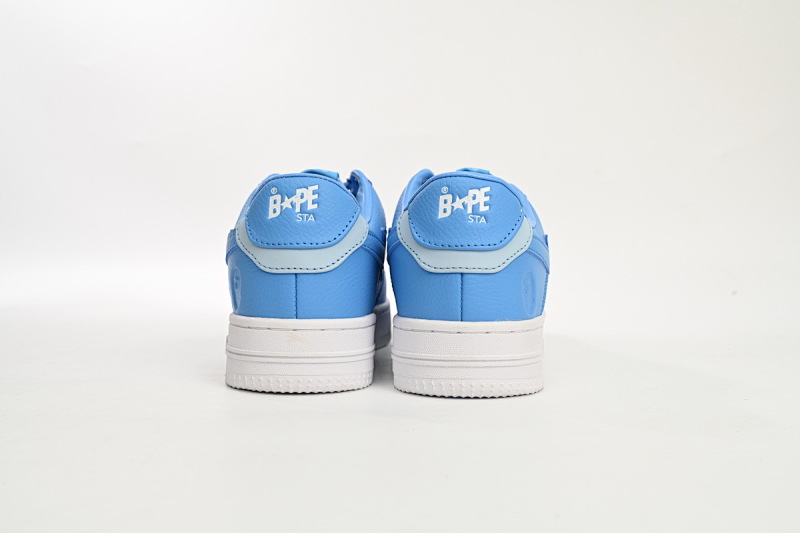 【AD1BP】全天蓝-43 跑量款芭比猿猴低帮板鞋 OZXSHM-191-006K A Bathing Ape Bape Sta Low  All Sky Blue