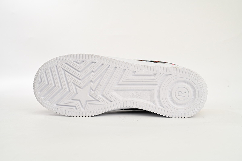 【AD1BP】黑桔鲨鱼-47 跑量款芭比猿猴低帮板鞋 1H30-191-005 A Bathing Ape Bape Sta Low  Orange Shark