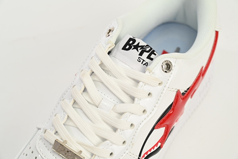 【AD1BP】白鲨鱼-46 跑量款芭比猿猴低帮板鞋 1F70-191-004 A Bathing Ape Bape Sta Low  White Shark