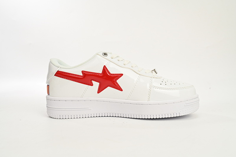 【AD1BP】白鲨鱼-46 跑量款芭比猿猴低帮板鞋 1F70-191-004 A Bathing Ape Bape Sta Low  White Shark