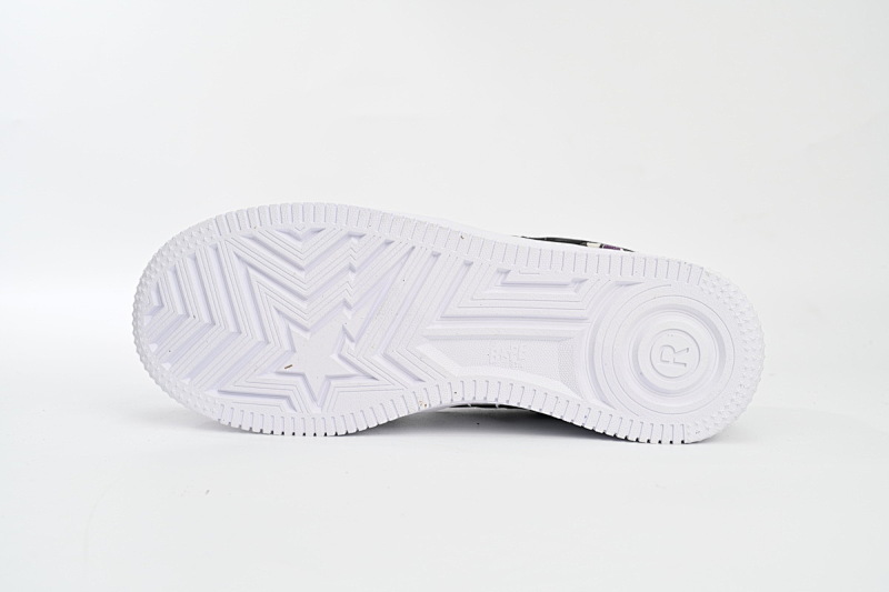 【AD1BP】白紫彩喷 跑量款芭比猿猴低帮板鞋 1H30-191-004 A Bathing Ape Bape Sta Low White Purple Color Spray