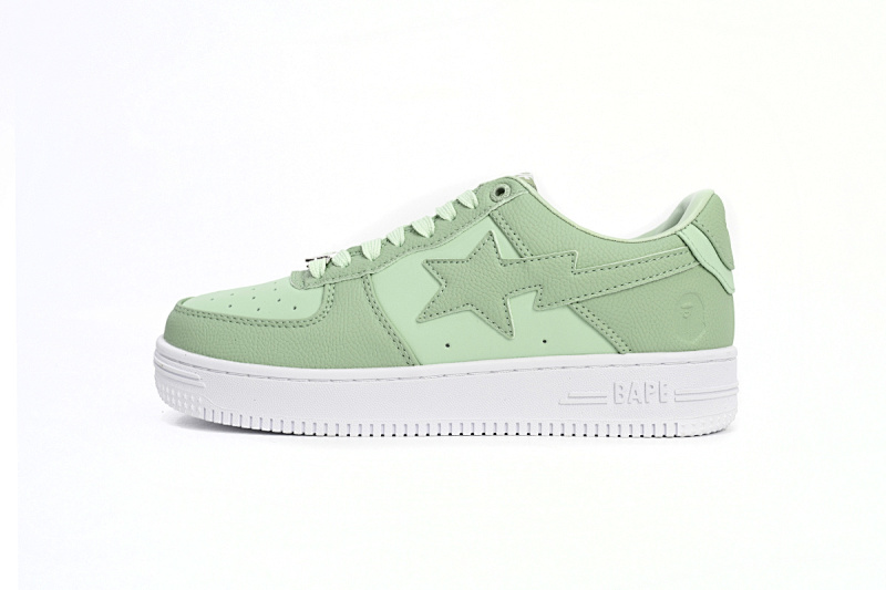 【AD1BP】苹果绿 跑量款芭比猿猴低帮板鞋 0ZXSH M191 006K A Bathing Ape Bape Sta Low Apple Green