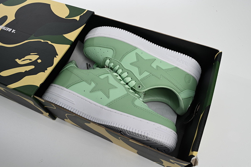 【AD1BP】苹果绿 跑量款芭比猿猴低帮板鞋 0ZXSH M191 006K A Bathing Ape Bape Sta Low Apple Green