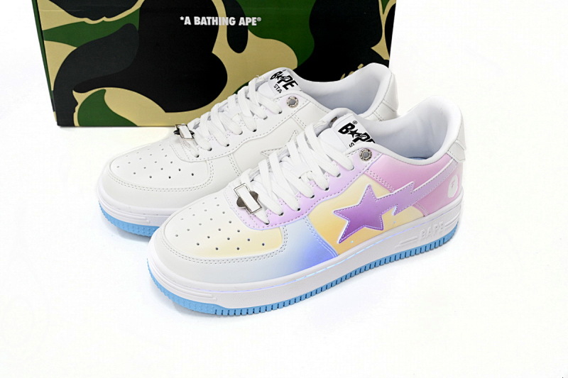 【AD1BP】热感应-35 跑量款芭比猿猴低帮板鞋 1180 191 009 A Bathing Ape Bape Sta Low Thermal Induc Tion
