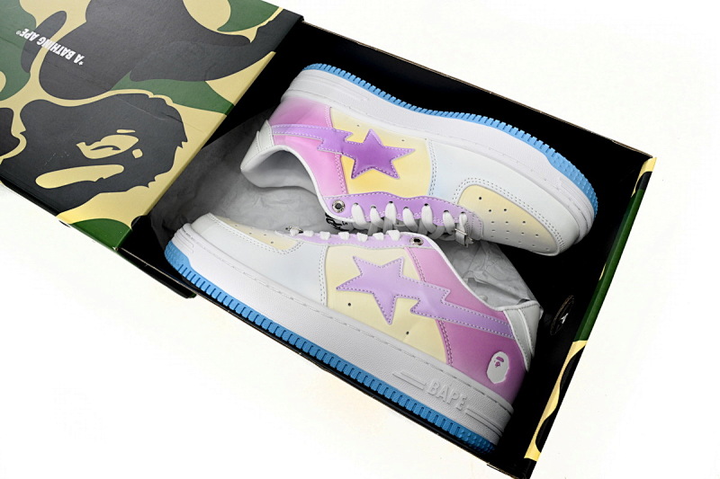 【AD1BP】热感应-35 跑量款芭比猿猴低帮板鞋 1180 191 009 A Bathing Ape Bape Sta Low Thermal Induc Tion