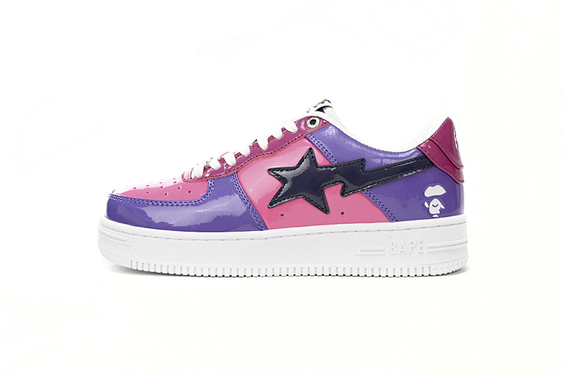 【AD1BP】紫色镜面-31 跑量款芭比猿猴低帮板鞋 1H20 191 046 A Bathing Ape Bape Sta Low Purple Mirror Surface