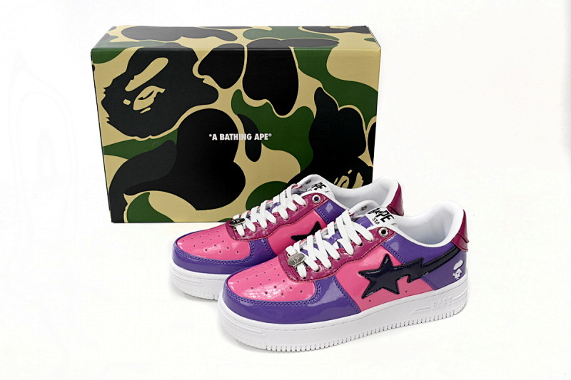 【AD1BP】紫色镜面-31 跑量款芭比猿猴低帮板鞋 1H20 191 046 A Bathing Ape Bape Sta Low Purple Mirror Surface